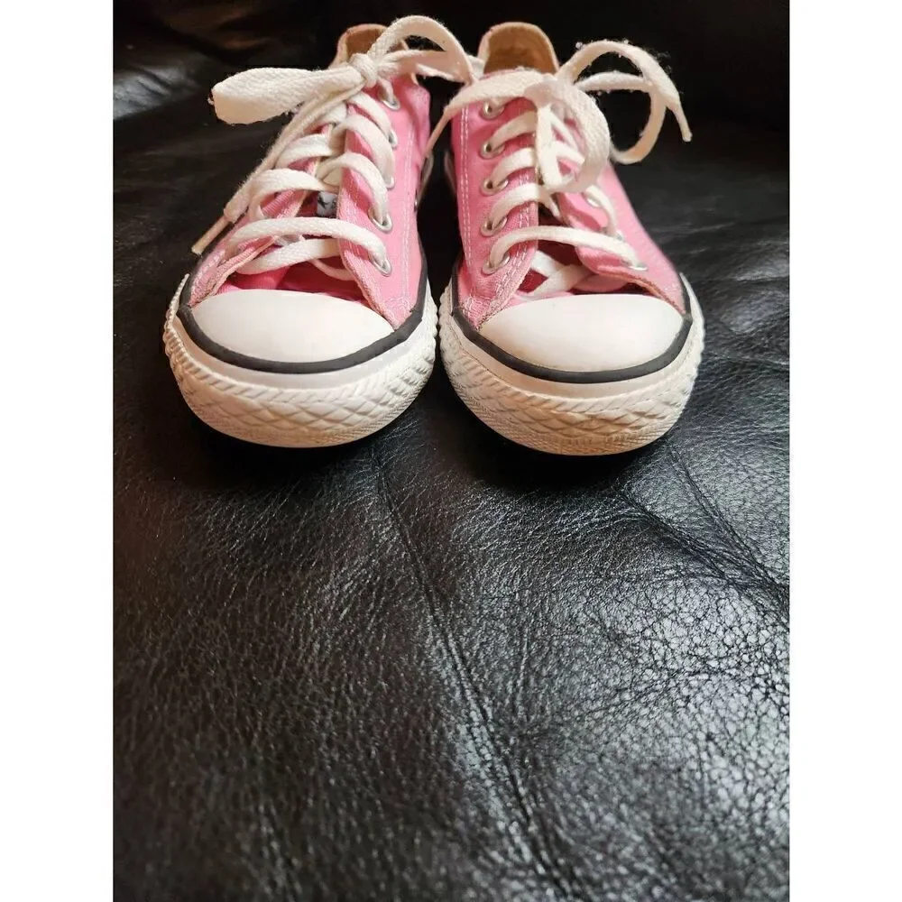 Converse Chuck Taylor All Stars Big Girl's Pink Tennis Shoes Sneakers 3 Youth